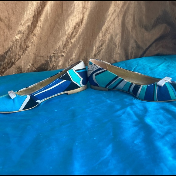 Dolce & Gabbana blue floral ballet flats 5.5 - Picture 8 of 13